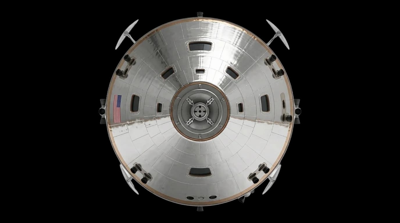 1966 North American Aviation Apollo Command/Service Module - Front - Crewed Spacecraft vehicle