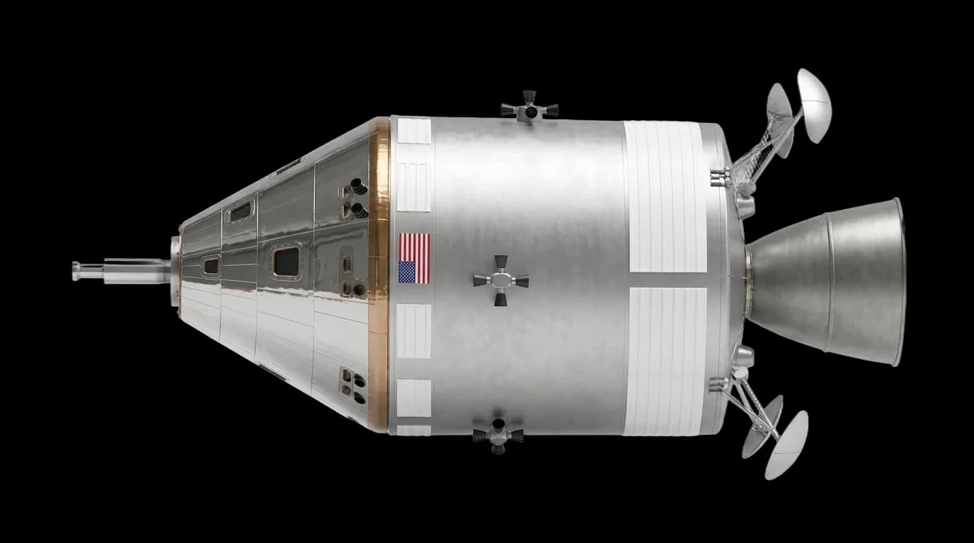 1966 North American Aviation Apollo Command/Service Module - Profile - Crewed Spacecraft vehicle