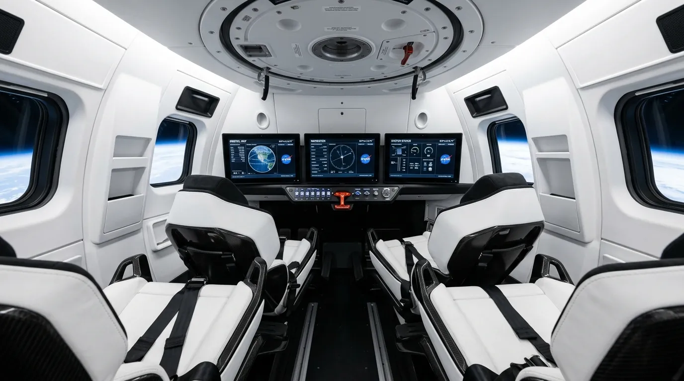 2020 SpaceX Crew Dragon - Cockpit - Crewed Spacecraft vehicle