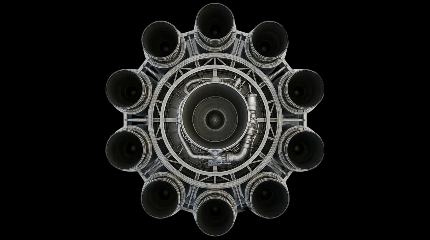 1989 Douglas/Boeing Delta II - Bottom View - Launch Vehicle vehicle