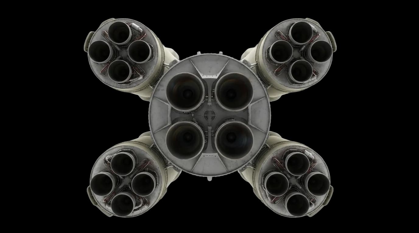 1987 NPO Energia Energia - Bottom View - Launch Vehicle vehicle