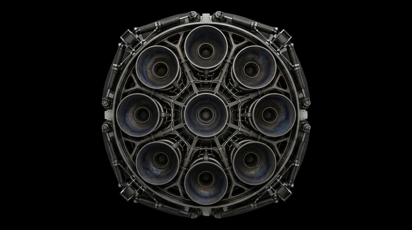 2010 SpaceX Falcon 9 - Bottom View - Launch Vehicle vehicle