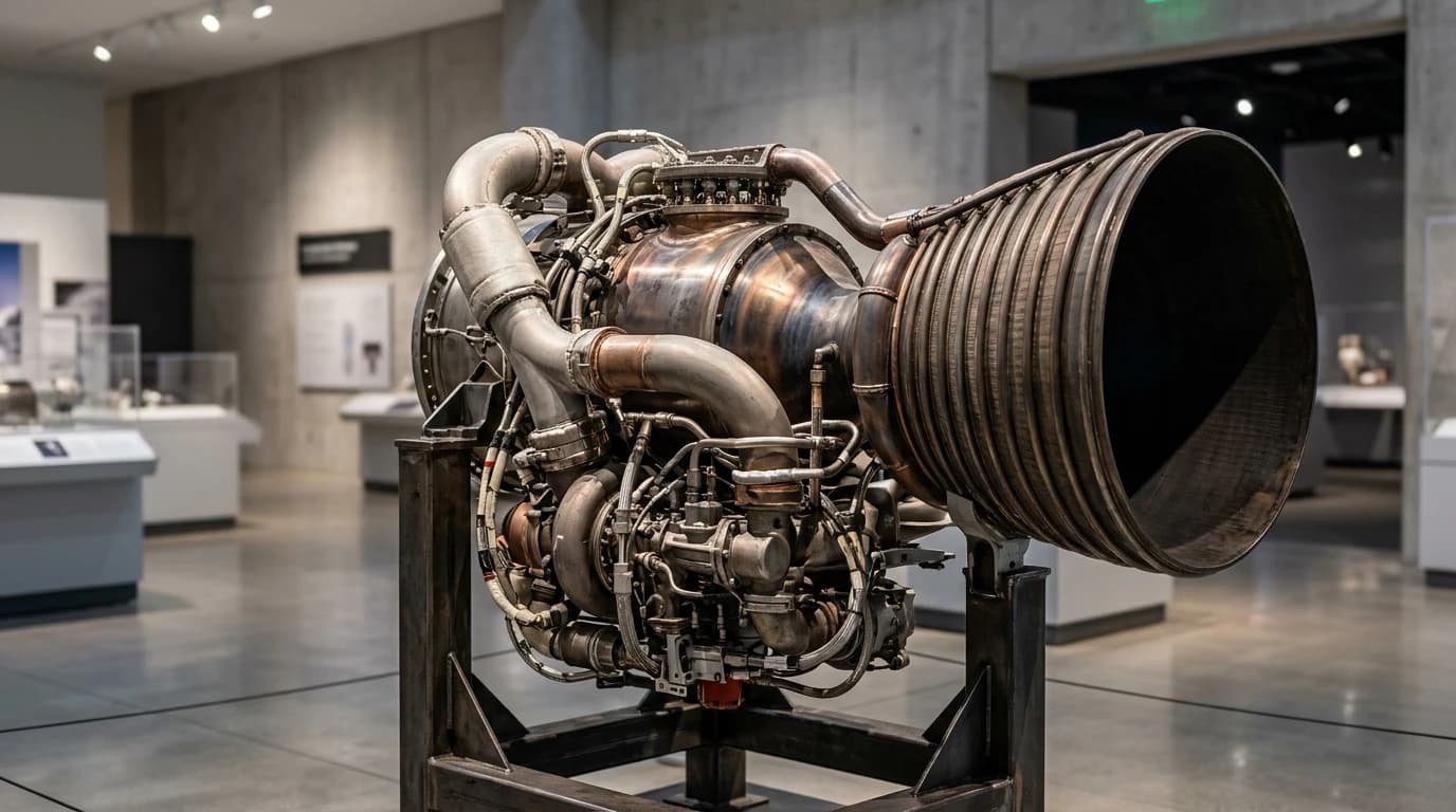 SpaceX Falcon 9 2010 - Merlin Engine view