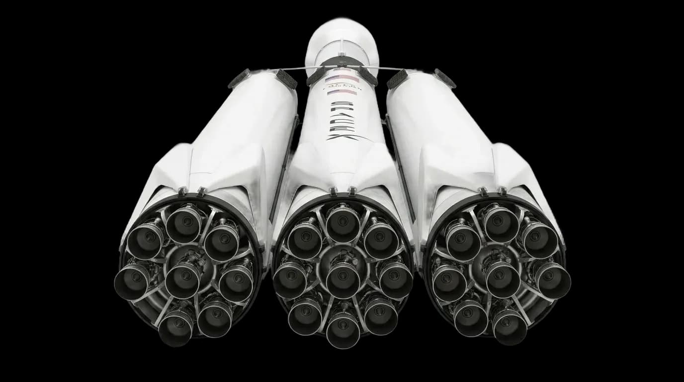 2018 SpaceX Falcon Heavy - Bottom View - Launch Vehicle vehicle