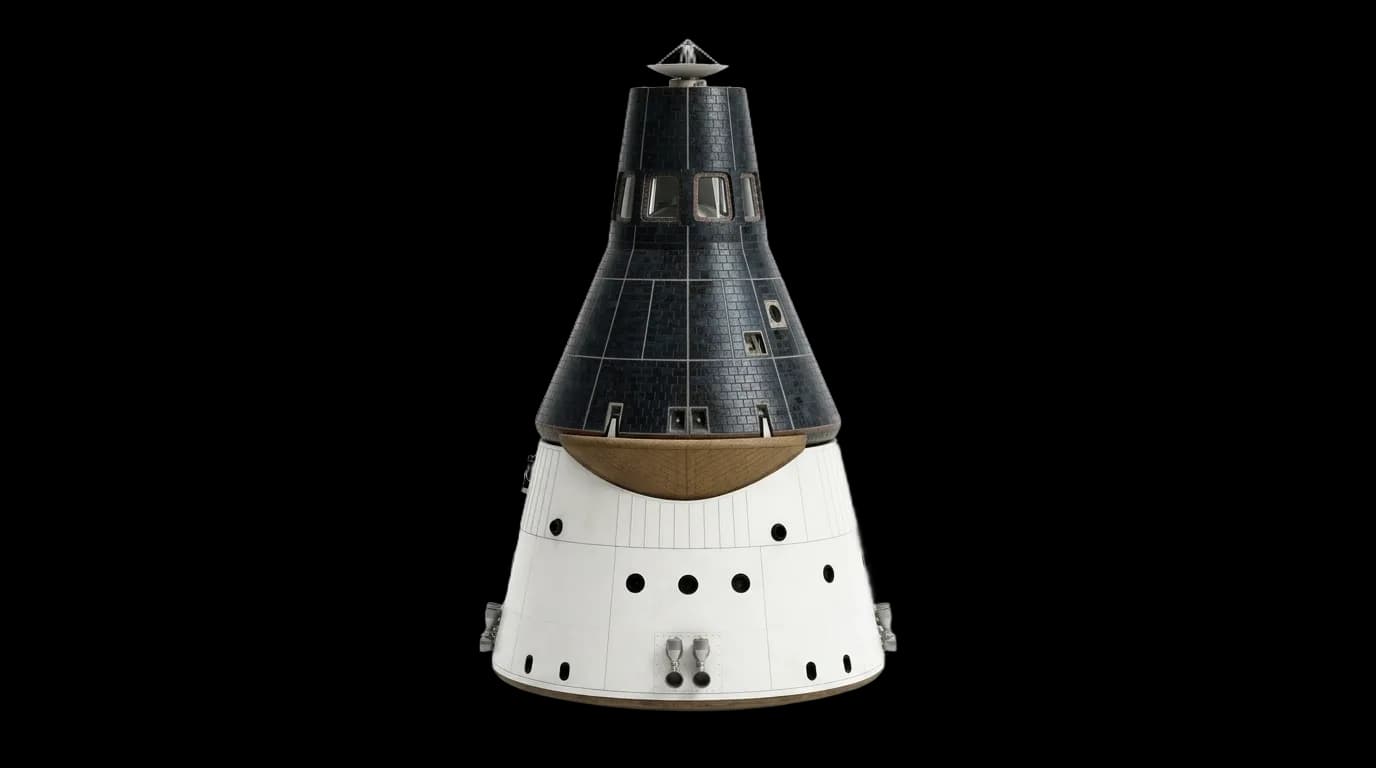 1965 McDonnell Gemini Capsule - Profile - Crewed Spacecraft vehicle