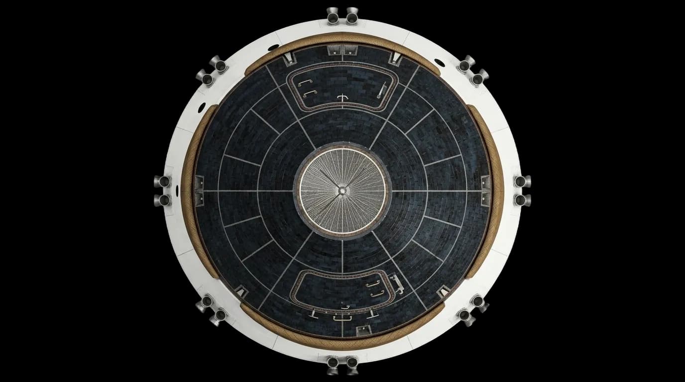 1965 McDonnell Gemini Capsule - Top View - Crewed Spacecraft vehicle