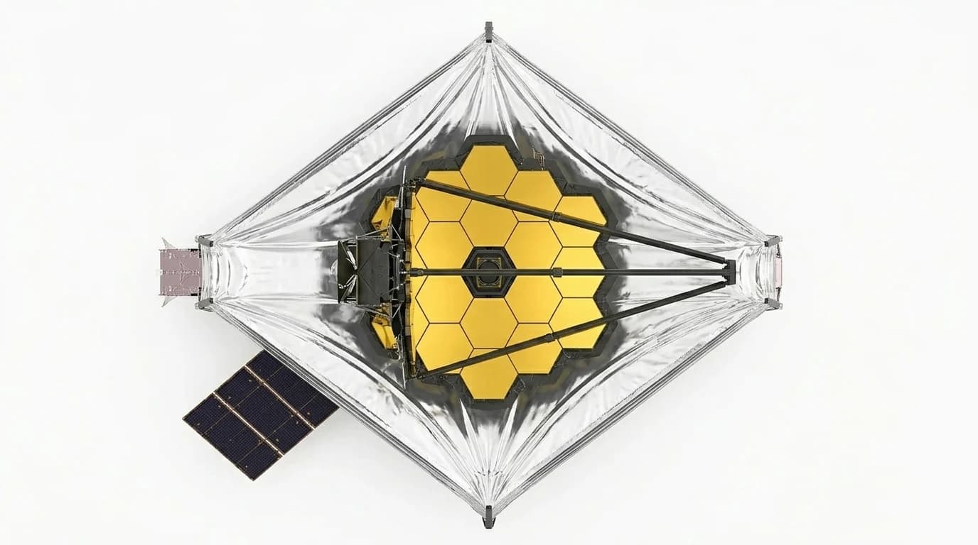 2021 NASA/GSFC James Webb Space Telescope - Top View - Satellite vehicle