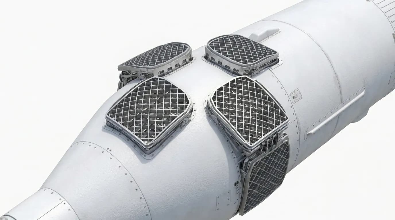 CALT Long March 2F 1999 - Gridfins view