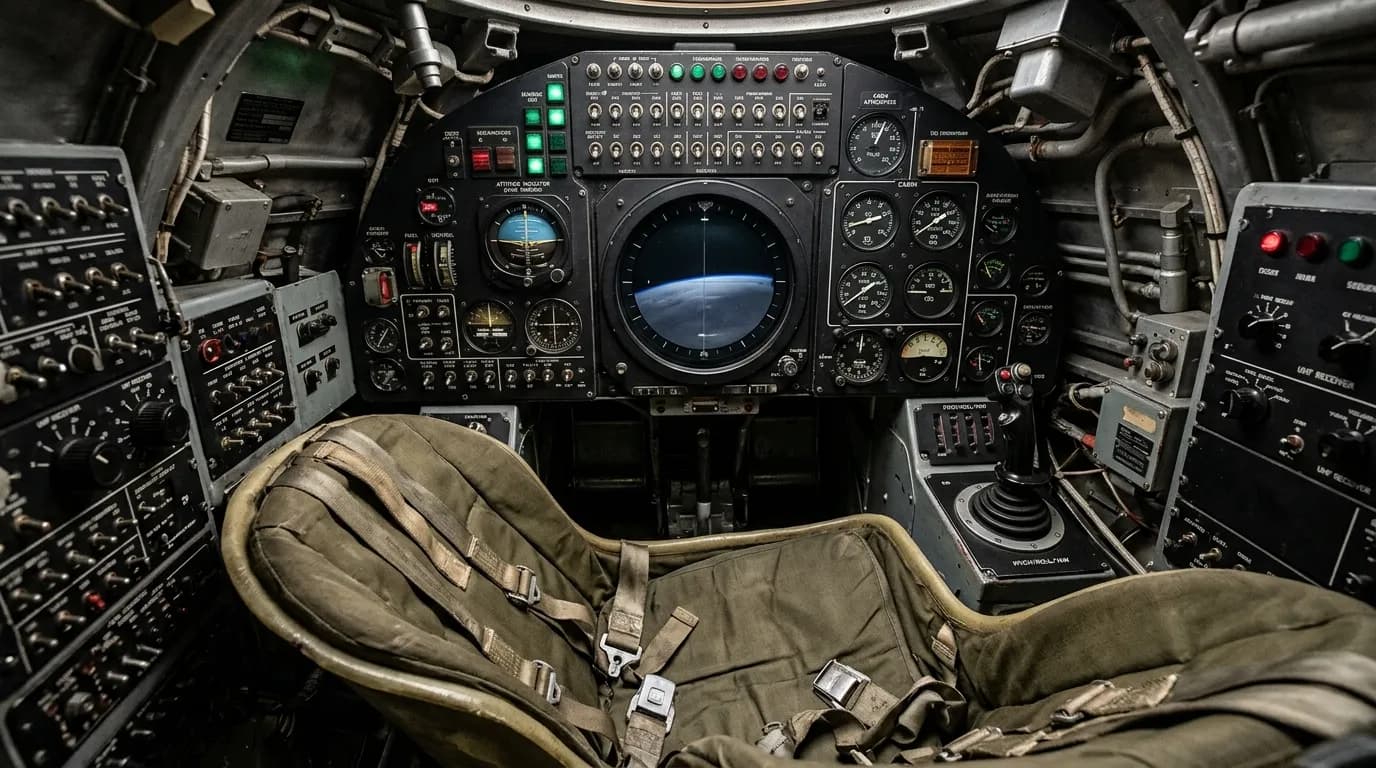 1961 McDonnell Mercury Capsule - Cockpit - Crewed Spacecraft vehicle