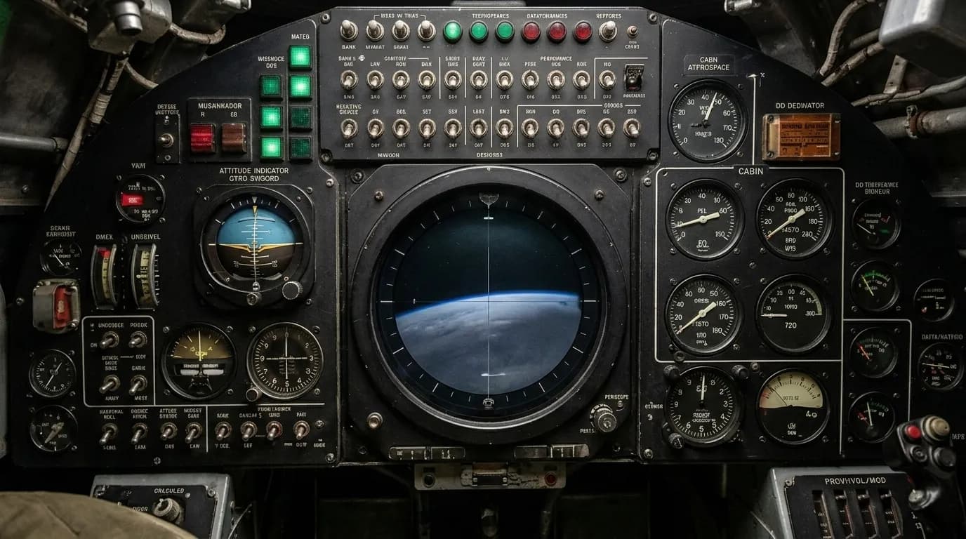 1961 McDonnell Mercury Capsule - Instrument Panel - Crewed Spacecraft vehicle
