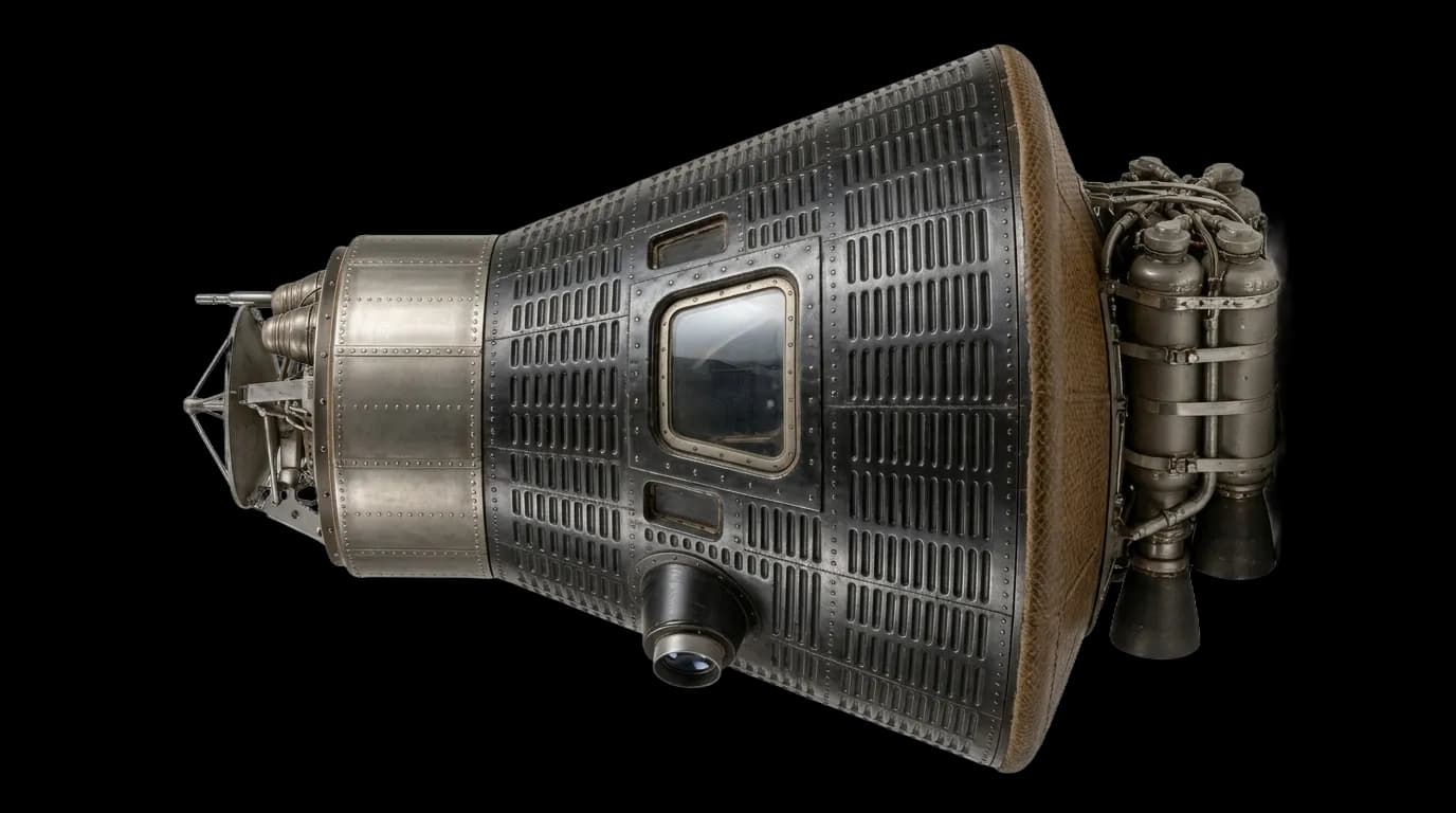 1961 McDonnell Mercury Capsule - Profile - Crewed Spacecraft vehicle
