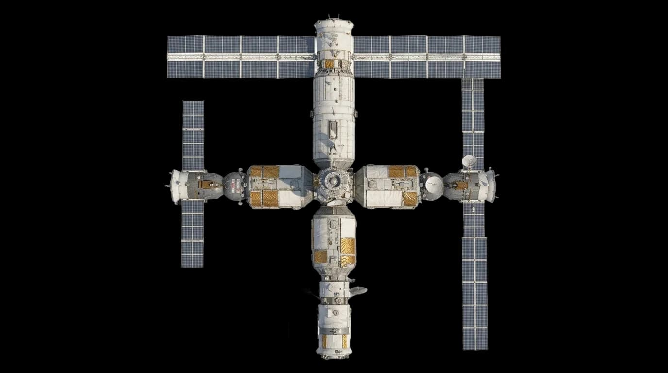 1986 Roscosmos Mir - Top View - Space Station vehicle