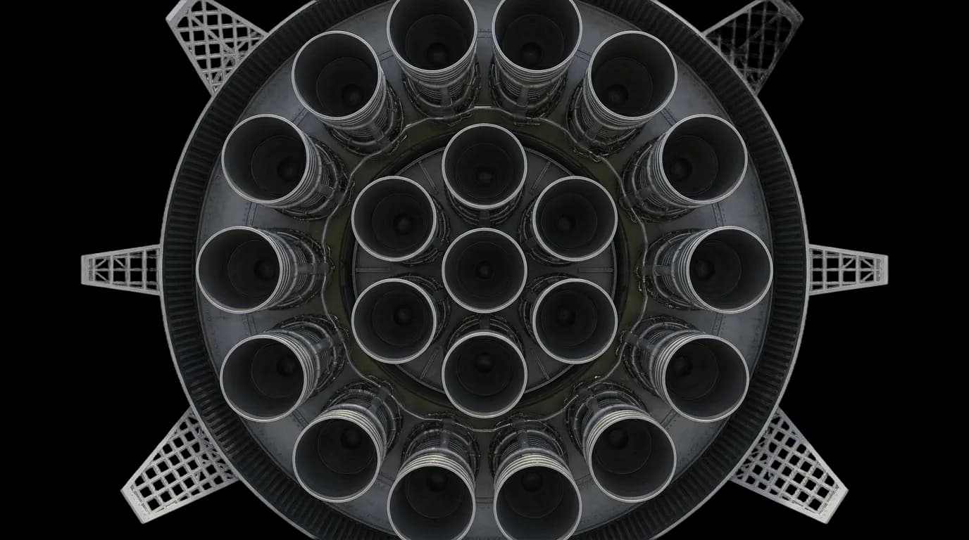 1969 OKB-1 N1 - Bottom View - Launch Vehicle vehicle