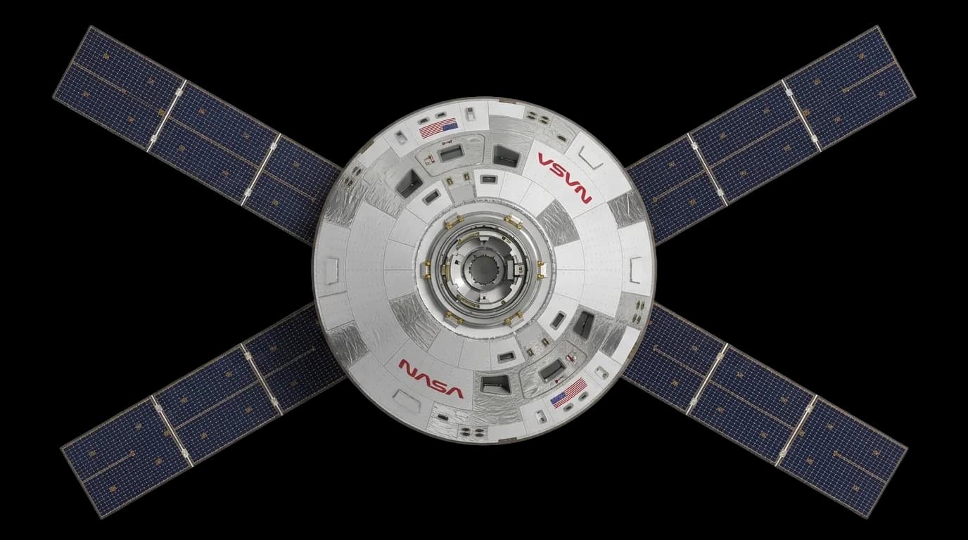 2014 Lockheed Martin Orion MPCV - Top View - Crewed Spacecraft vehicle