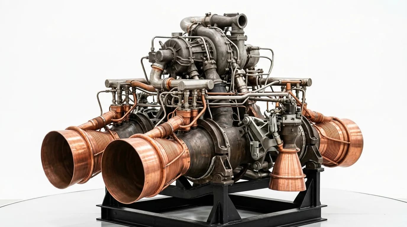 OKB-1 R-7 Semyorka 1957 - RD-107 Engine view
