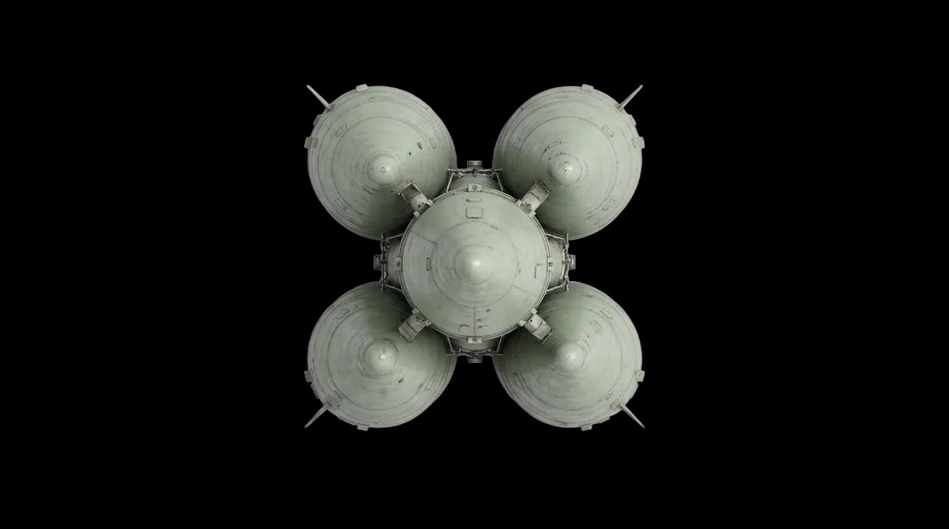 1957 OKB-1 R-7 Semyorka - Top View - Launch Vehicle vehicle