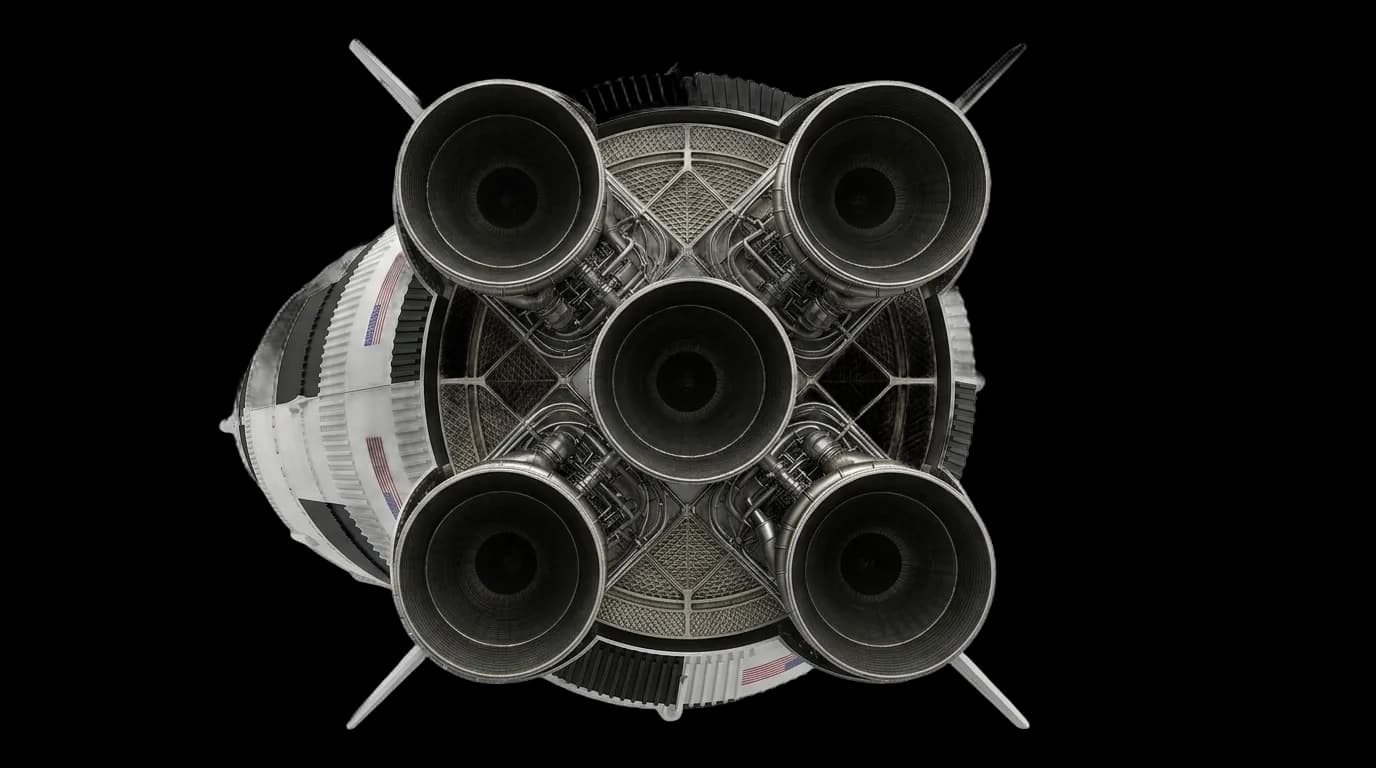 1967 NASA Saturn V - Bottom View - Launch Vehicle vehicle