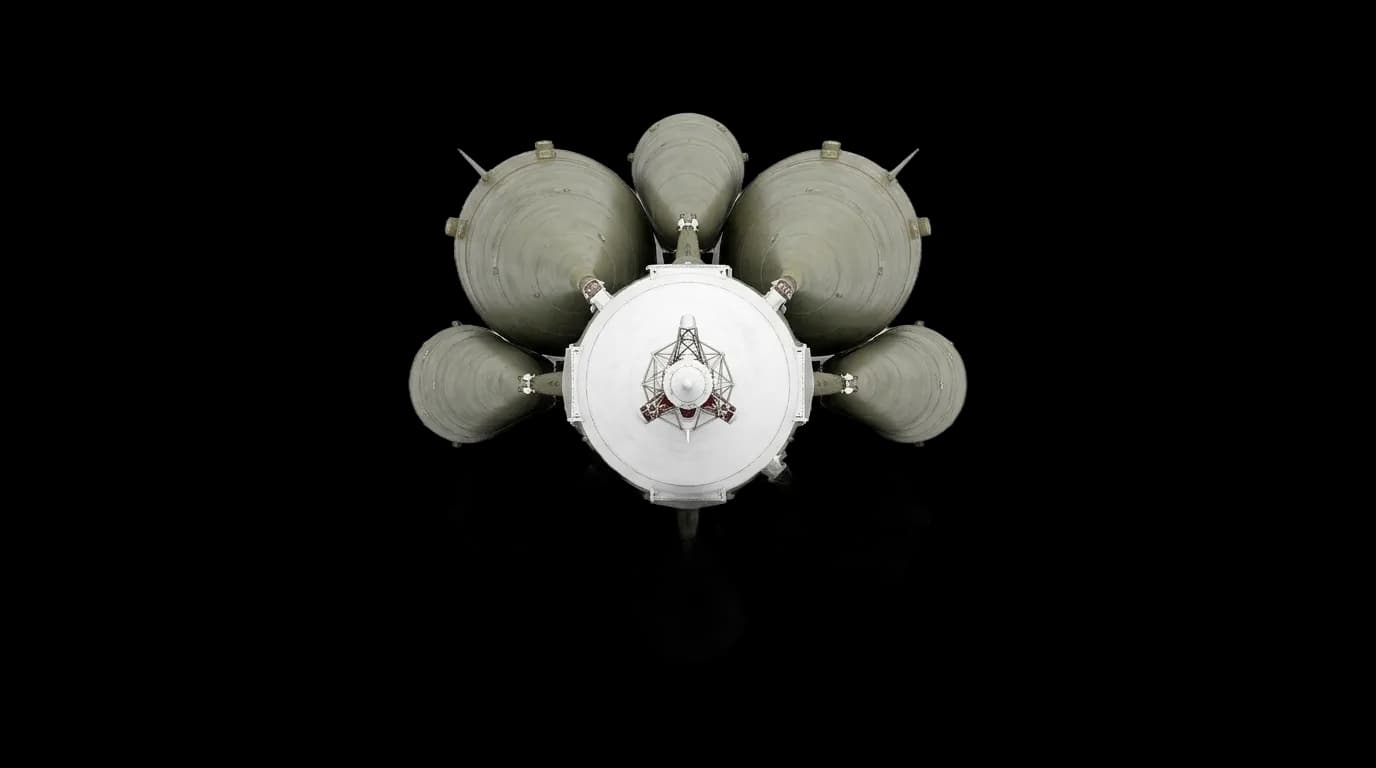 1966 OKB-1 Soyuz (Rocket) - Top View - Launch Vehicle vehicle