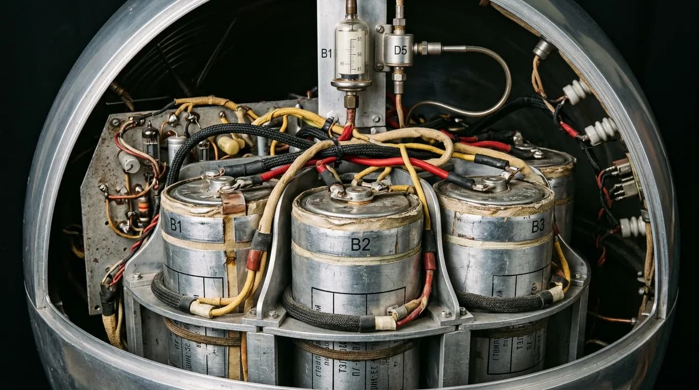 OKB-1 Sputnik 1 1957 - Batteries view