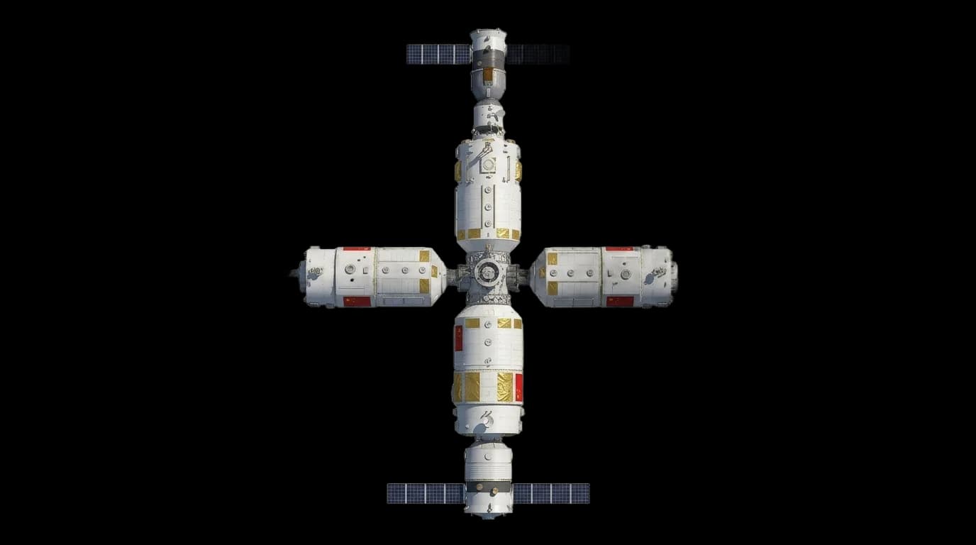 2021 CNSA Tiangong Space Station - Engine Cluster - Space Station vehicle