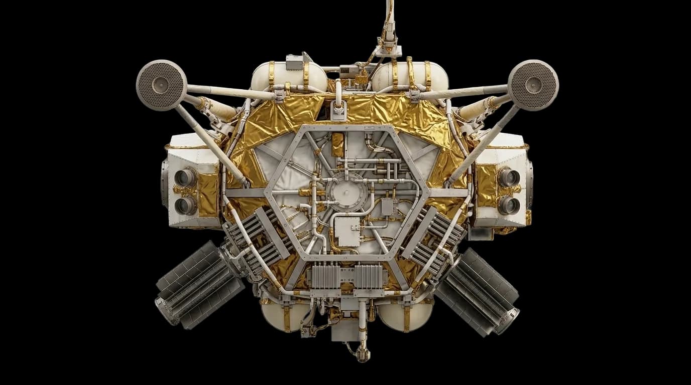 1975 NASA/JPL Viking 1 - Bottom View - Mars Vehicle vehicle
