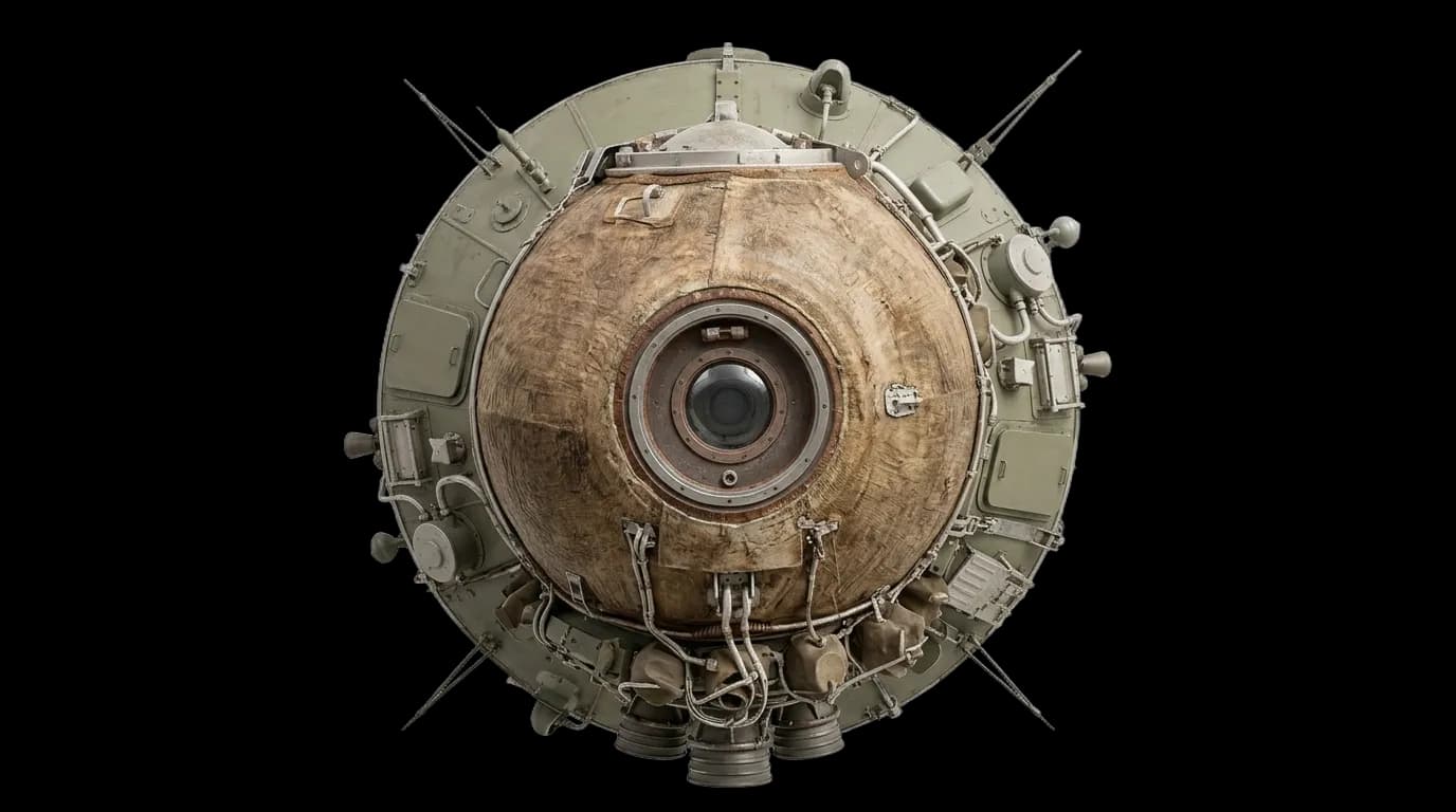 1961 OKB-1 Vostok Capsule - Top View - Crewed Spacecraft vehicle
